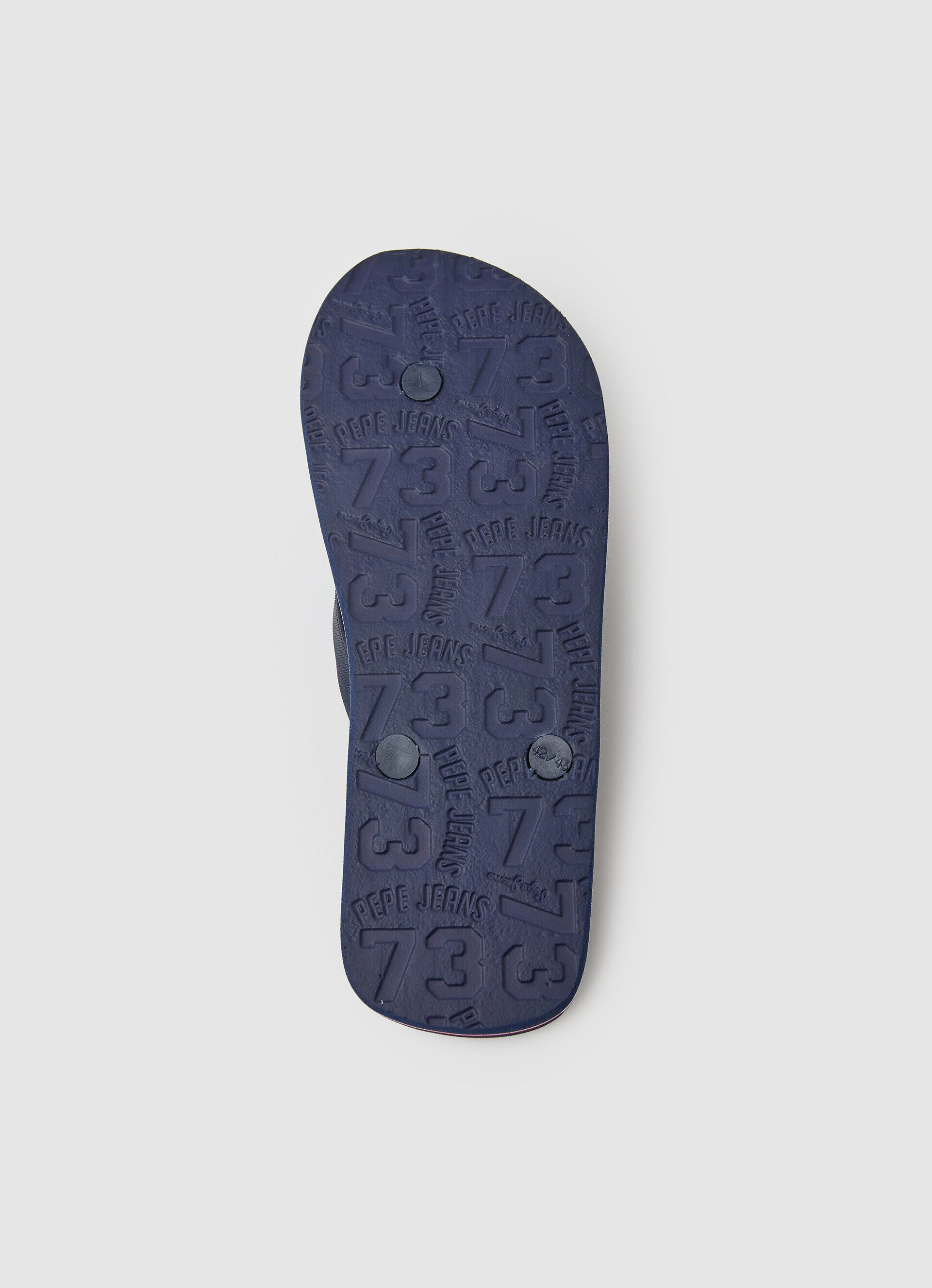 Chinelo de praia com a bandeira do Havaí - azul jeans escuro