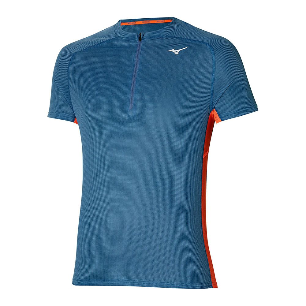 Mizuno TR AIL DRYAEROFLOW HZ - Maillot Homme blue ashes