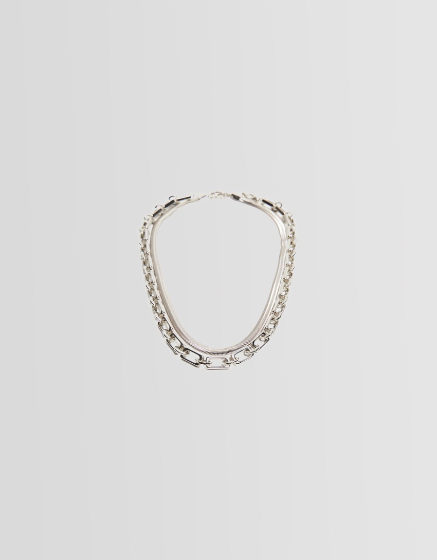 Conjunto de 2 colares de corrente