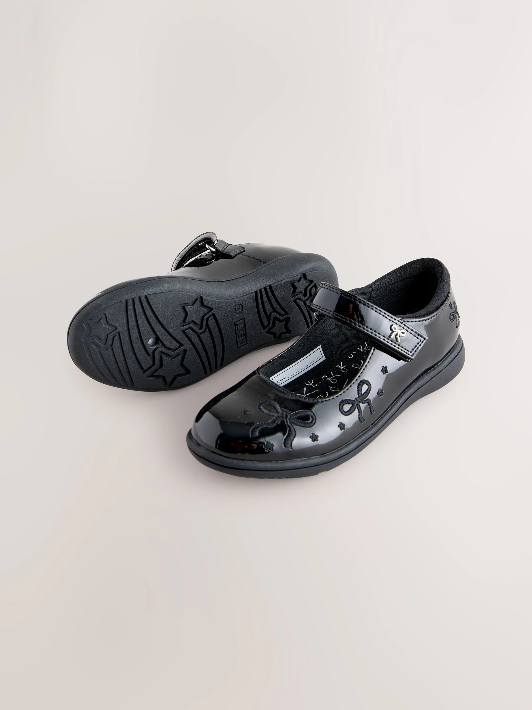 Zwart lak - Bow Mary Jane School Shoes