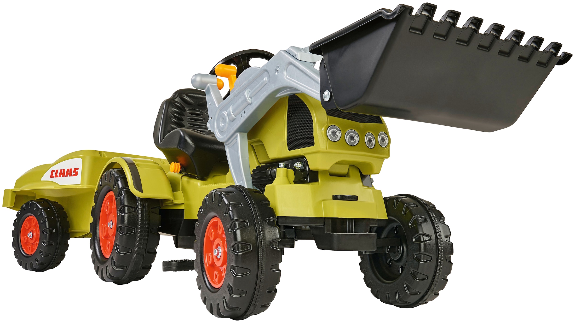 BIG Trettraktor »Claas Celtis Loader« BxTxH: 46x169x54 cm, mit Trailer