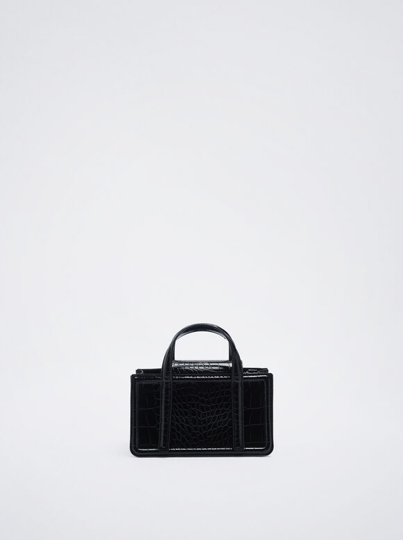 Bolsa com estampa animal - Preta