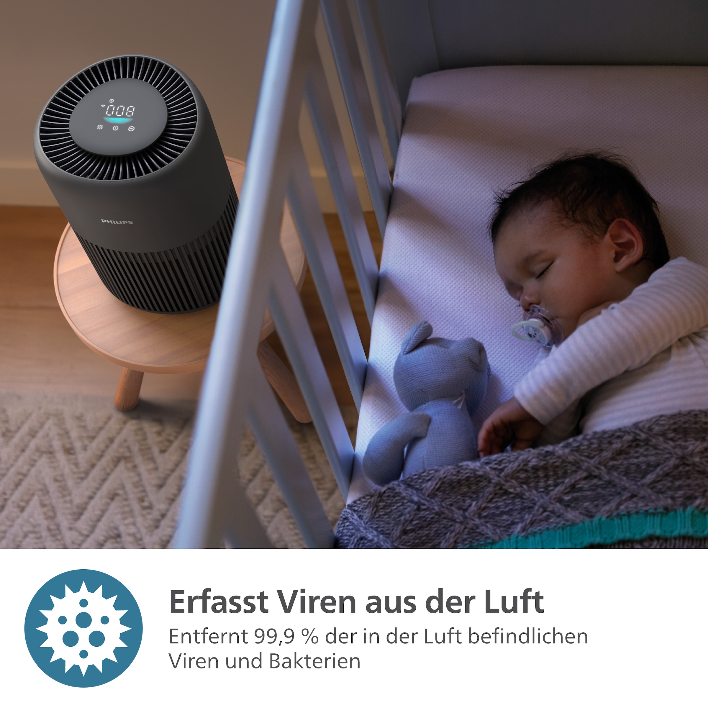 Philips Luftreiniger »AC0951/13 PureProtect Mini 900 Series, Luftreinigungsrate 250 m³/h« für 65 qm Räume 3-Schichten-HEPA-Filtersystem, leise