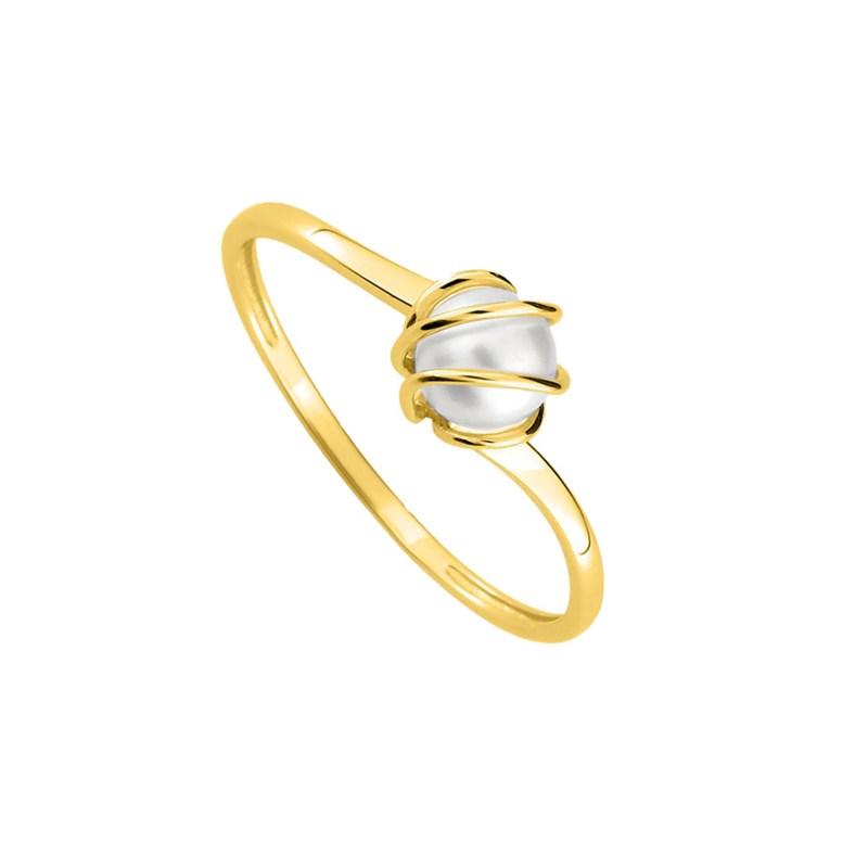 Bague Femme - perle - Or 18 Carats