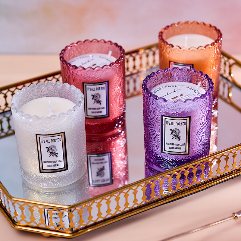 Duft Kerze im Glas Aromatherapie Home Deko Wachs Kerze - Litschi