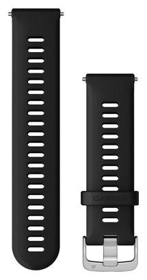 Bracelet de Montre Garmin Quick Release 22 mm Silicone Noir Argent