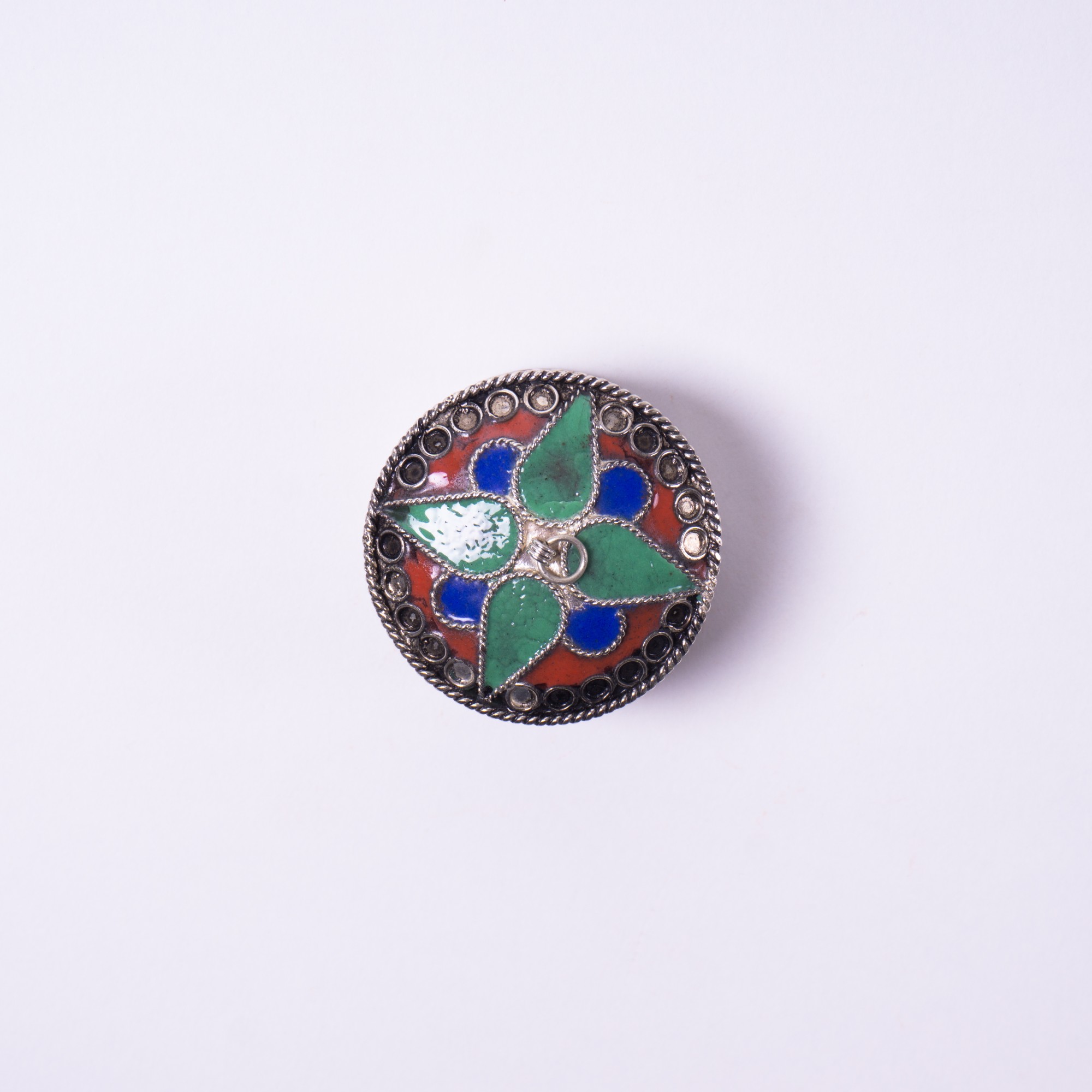 Schmuckdose Coloré rund, Metall, H 2 cm, Ø 5 cm von fischer's lagerhaus