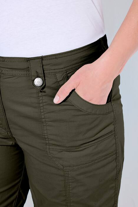 Cargo-Bermuda, Komfortbund, 4-Pocket-Schnitt, khaki
