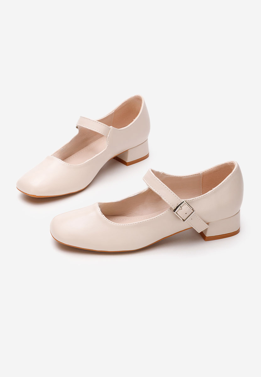 Chaussures à petit talon beige Stephine