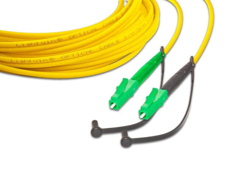Lightwin LWL-Patchkabel Singlemode LC/APC – LC/APC, OS2, Si Hochwertiges Simplex LWL Patchkabel 3m, SM, LC/APC – LC/APC