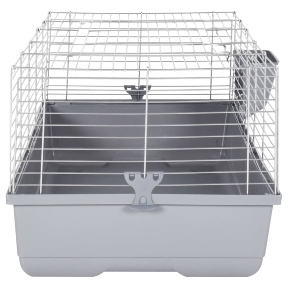 Cage pour petits animaux gris 100x53x46 cm pp et métal