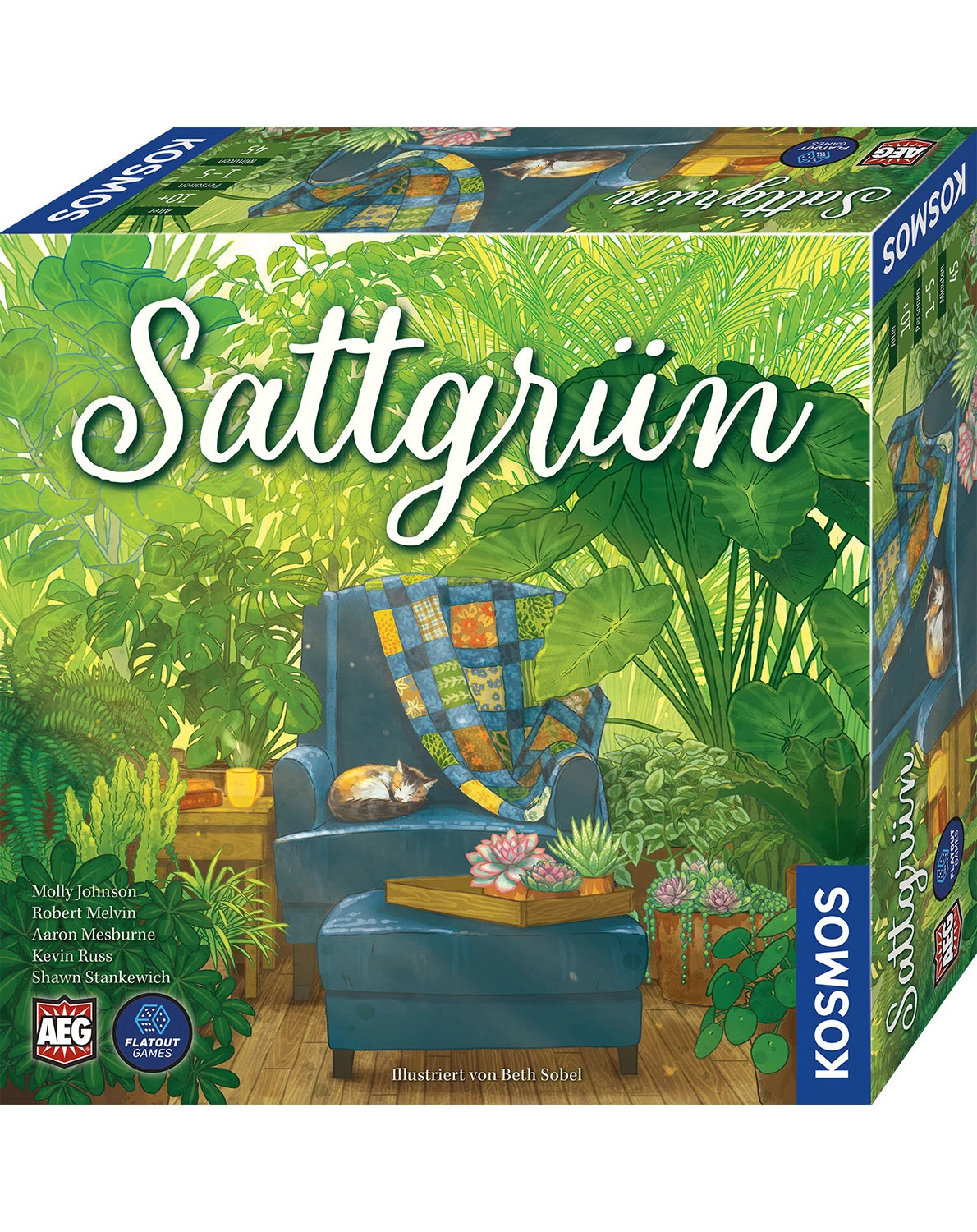 Gesellschaftsspiel SATTGRÜN in bunt