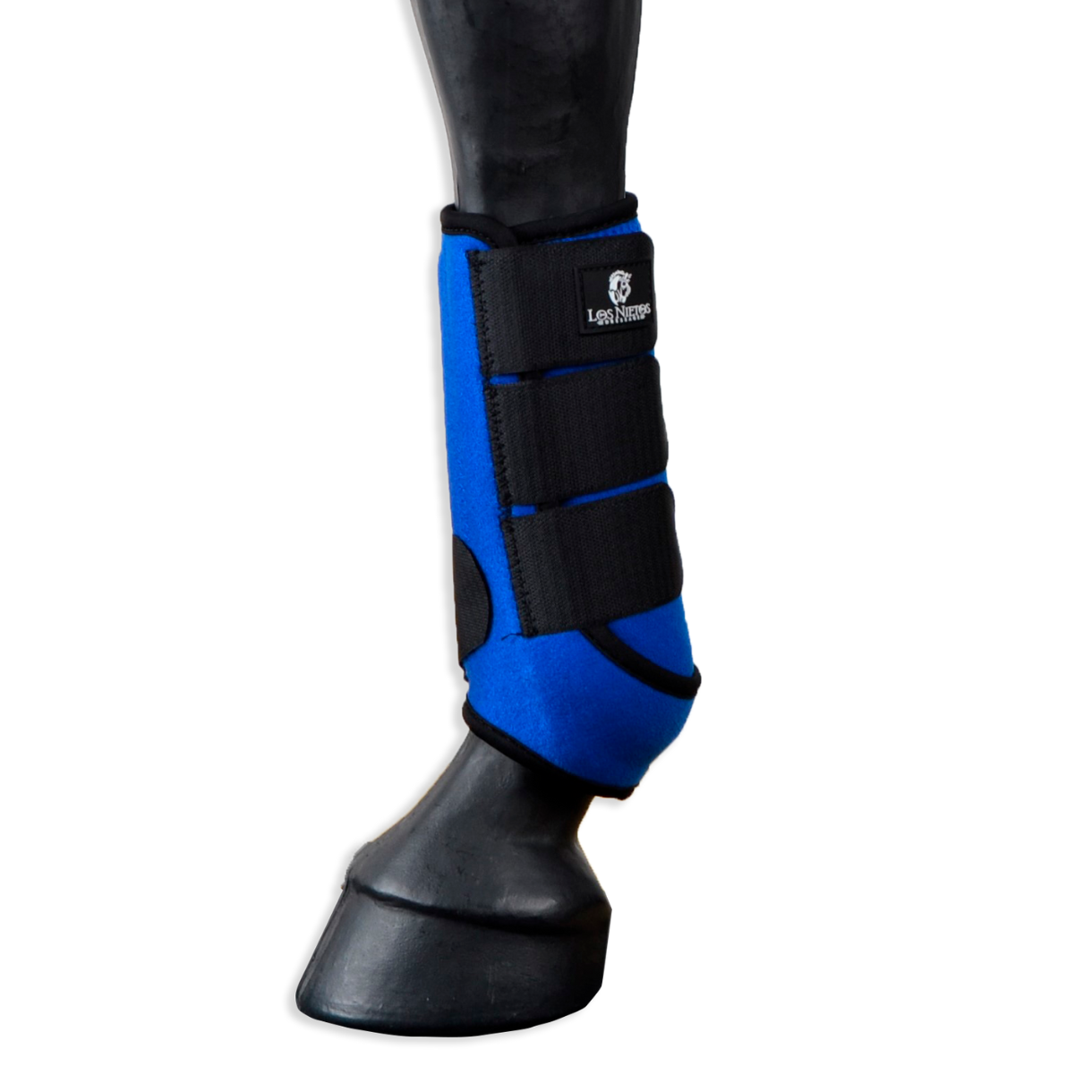 Protetor de neoprene e espuma viscoelástica com gel, conjunto de um par | Azul ciano | Equipamento para cavalos | Los Nietos Saddlery | Tradição artesanal