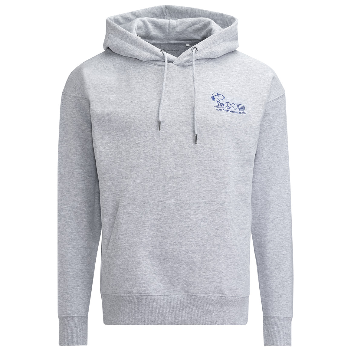 Jonas Nielsen Peanuts Hoodie mit Stickerei hellgrau