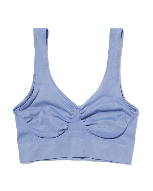 haut soutien-gorge sans coutures bleu moyen
