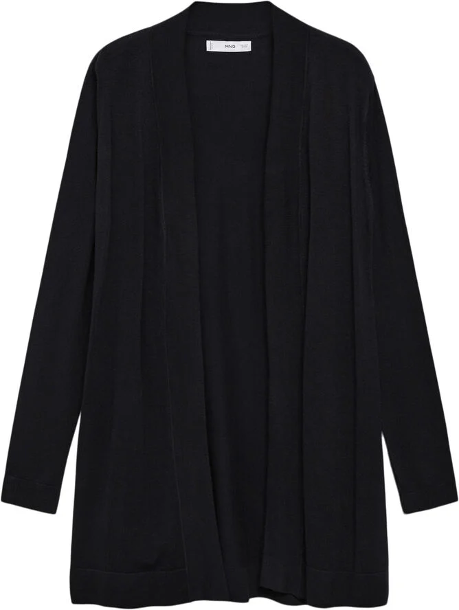 MANGO Fine-knit cardigan Black