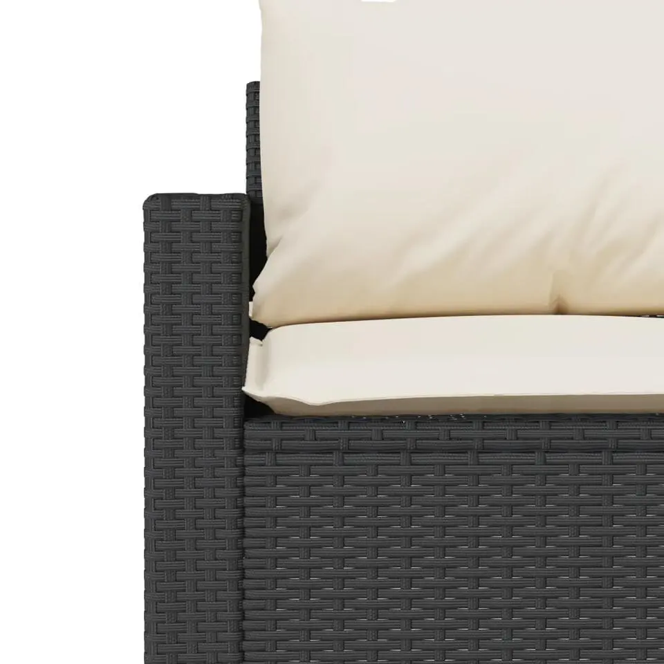 vidaXL - Tuinbank - Zwart - Poly rattan