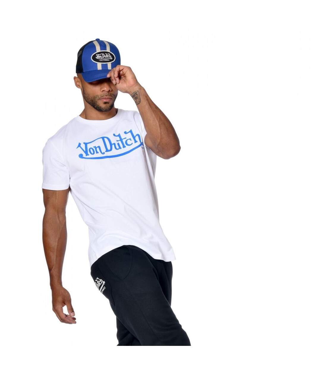 T-shirt Von Dutch homme col rond print devant Bruce