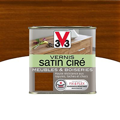 Vernis meubles et boiseries V33 Satin ciré teck satin 0,5L