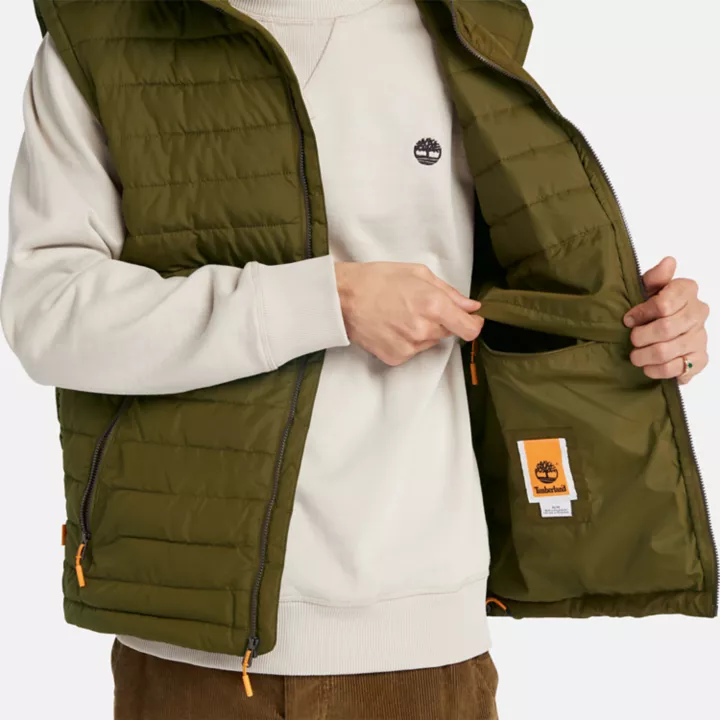 Colete impermeável dobrável Axis Peak para homem, na cor verde.