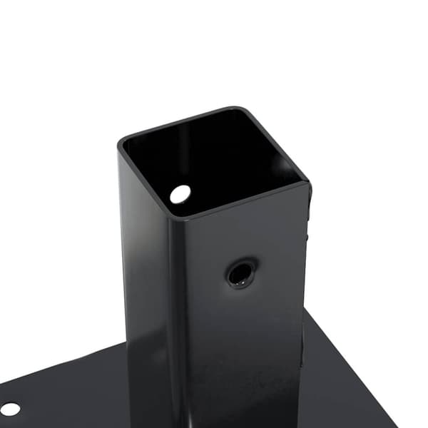 vidaXL Stolpebunner firkantet 4 stk 51x51 mm pulverlakkert stål