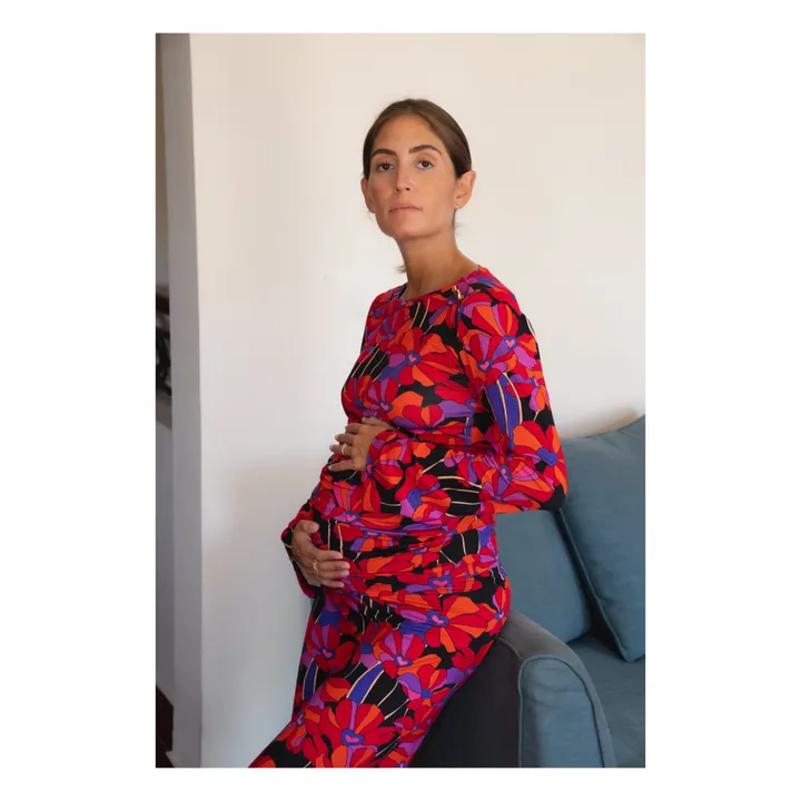 Paloma Collection Top de Grossesse Mona Flower | Rouge