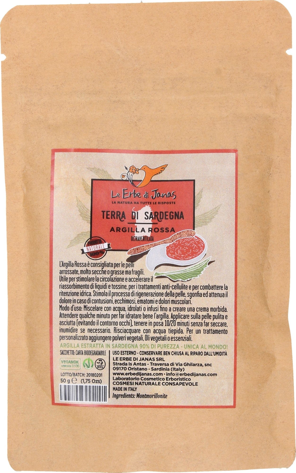 Le Erbe di Janas  Rote Tonerde, 50 g
