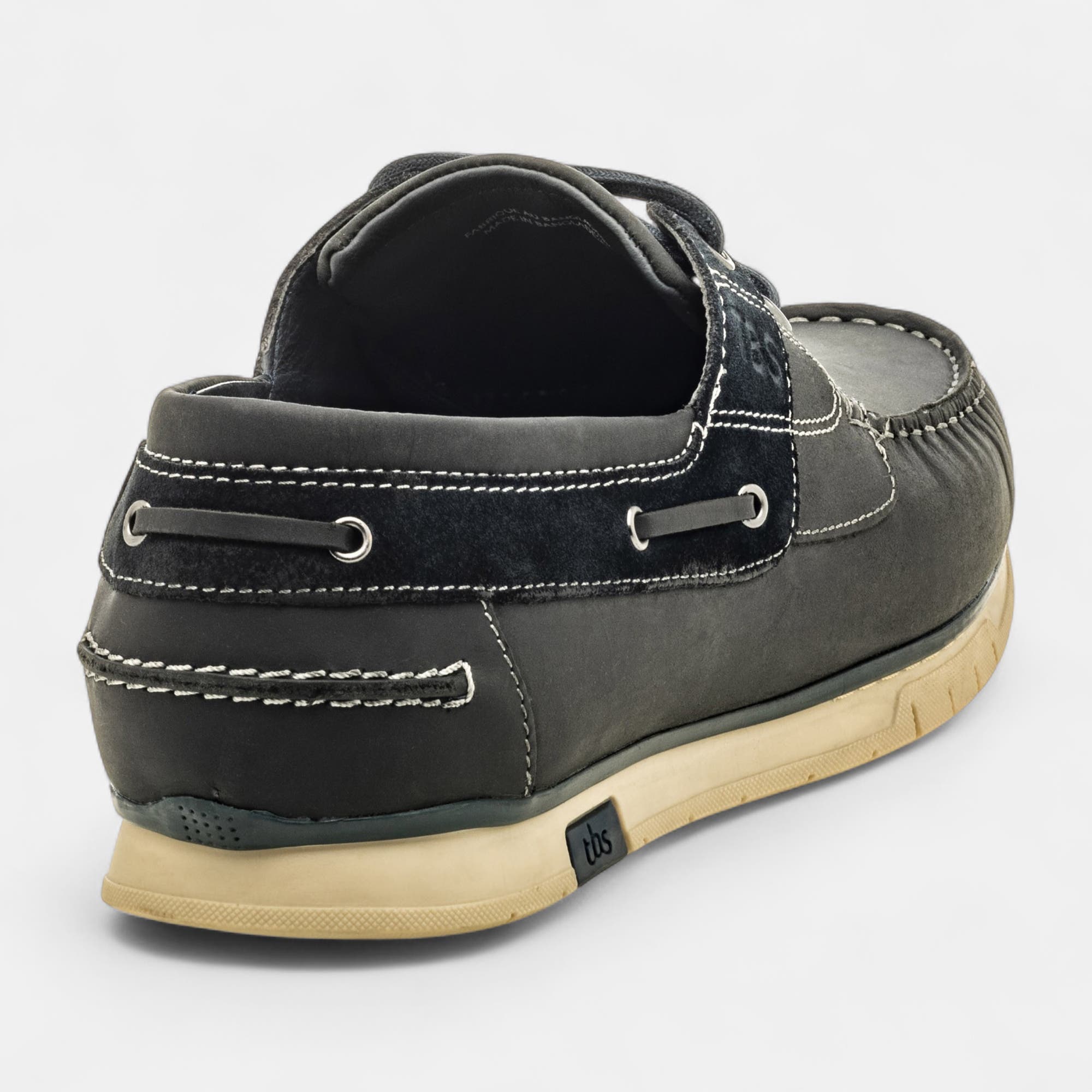 Chaussures bateau Homme en cuir bleu marine