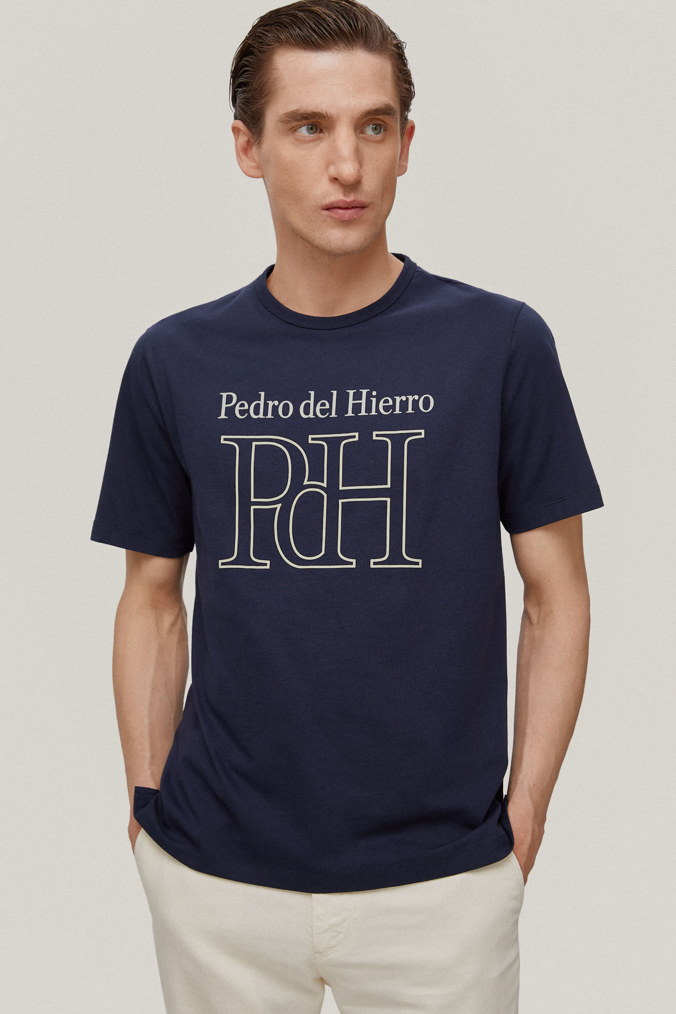 Camiseta com logo grande - Azul
