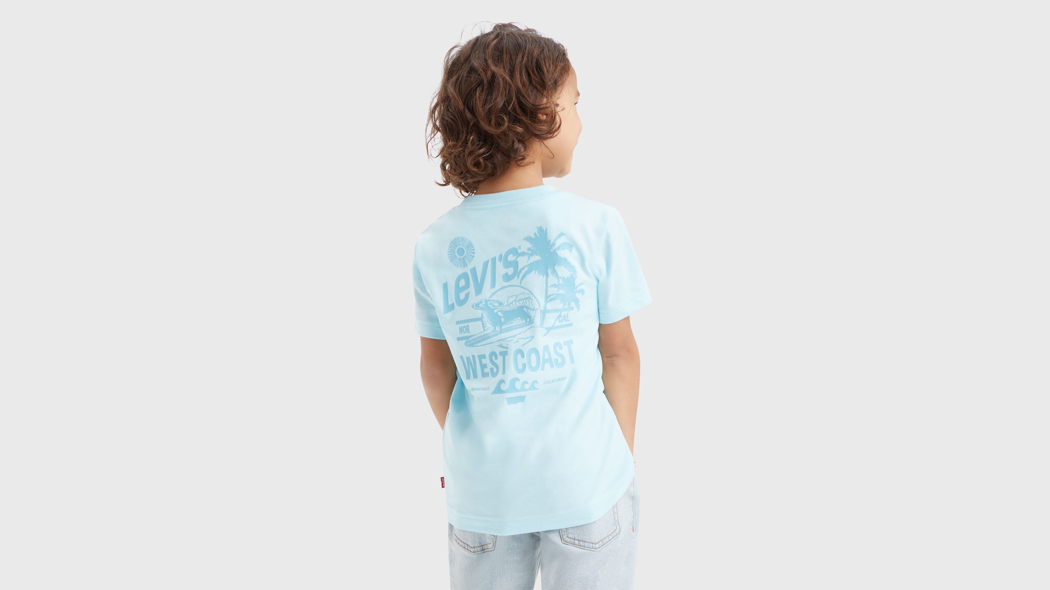 Enfant t-shirt Surfing Dachshund - Clearwater - Bleu