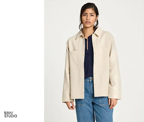 NAH/STUDIO Blusenjacke | ungefärbte Baumwolle