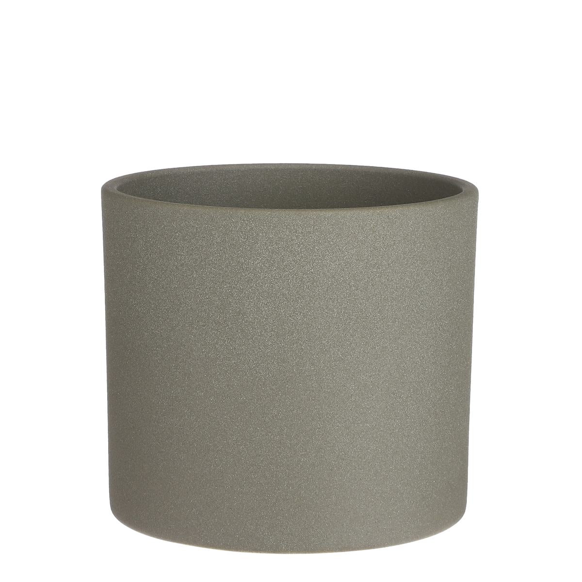 Mica decorations pot de fleurs era - 19x19x17 cm - céramique - vert clair