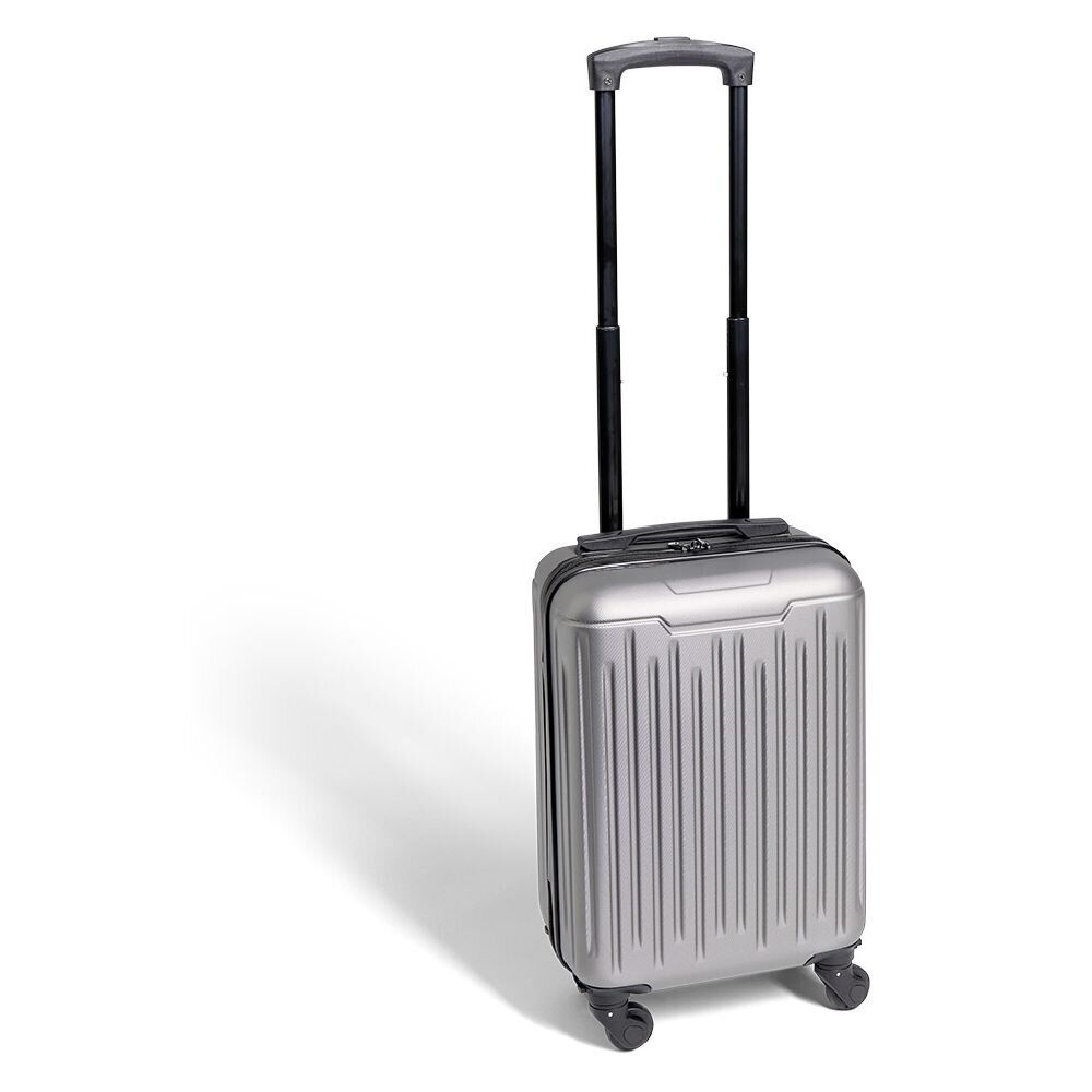 Valise cabine low cost 26L avec 4 roues amovibles gris H51cm