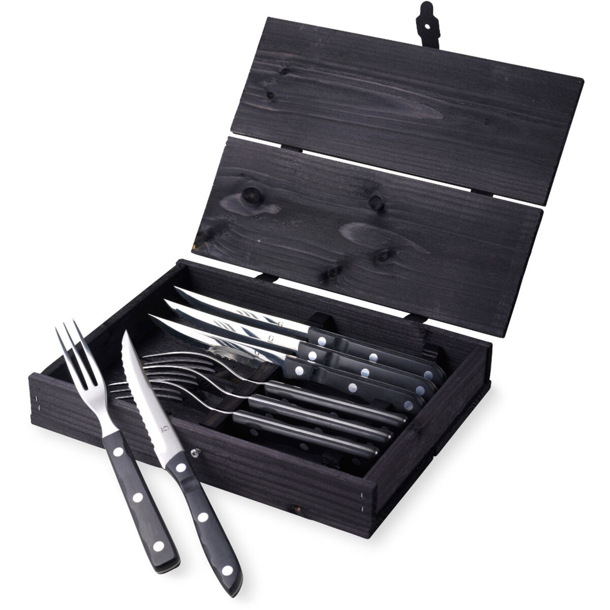 Old Farmer Black Grillbestikk 4+4
