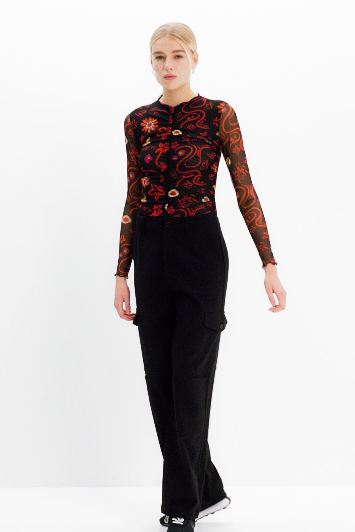 Body tulle fronces fleurs