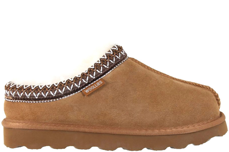 WOOLLIES AZTECA CHESTNUT TØFFEL KAMIKKER I LAMMESKIND