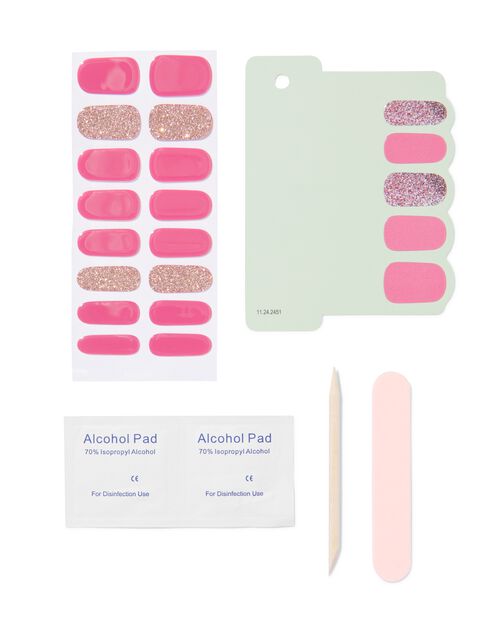 wraps pour ongles rose