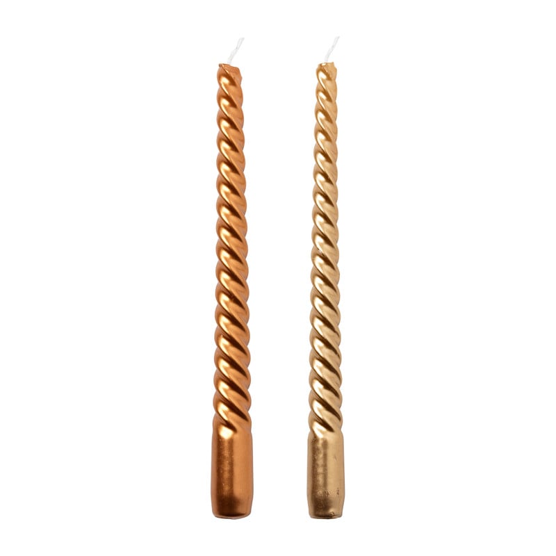 Dinerkaars metallic twist - roségoud - ø2x25 cm