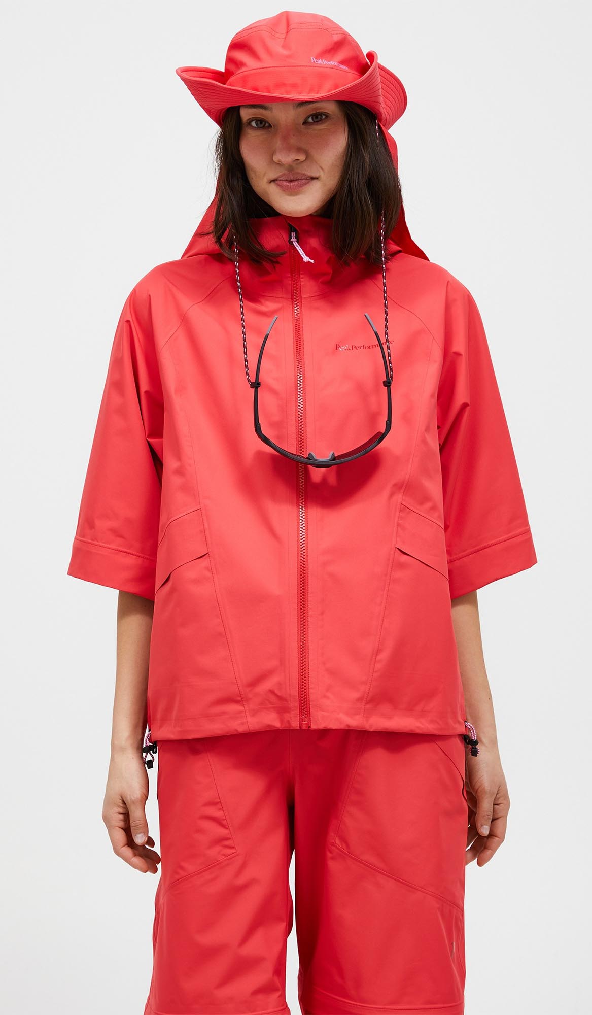 Trailblazer Shell Jacket Dame Brilliant Red/Sand Fog