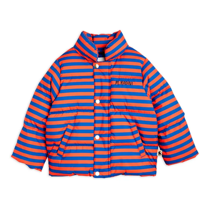 Mini Rodini Doudoune Polyester Recyclé Rayée | Bleu