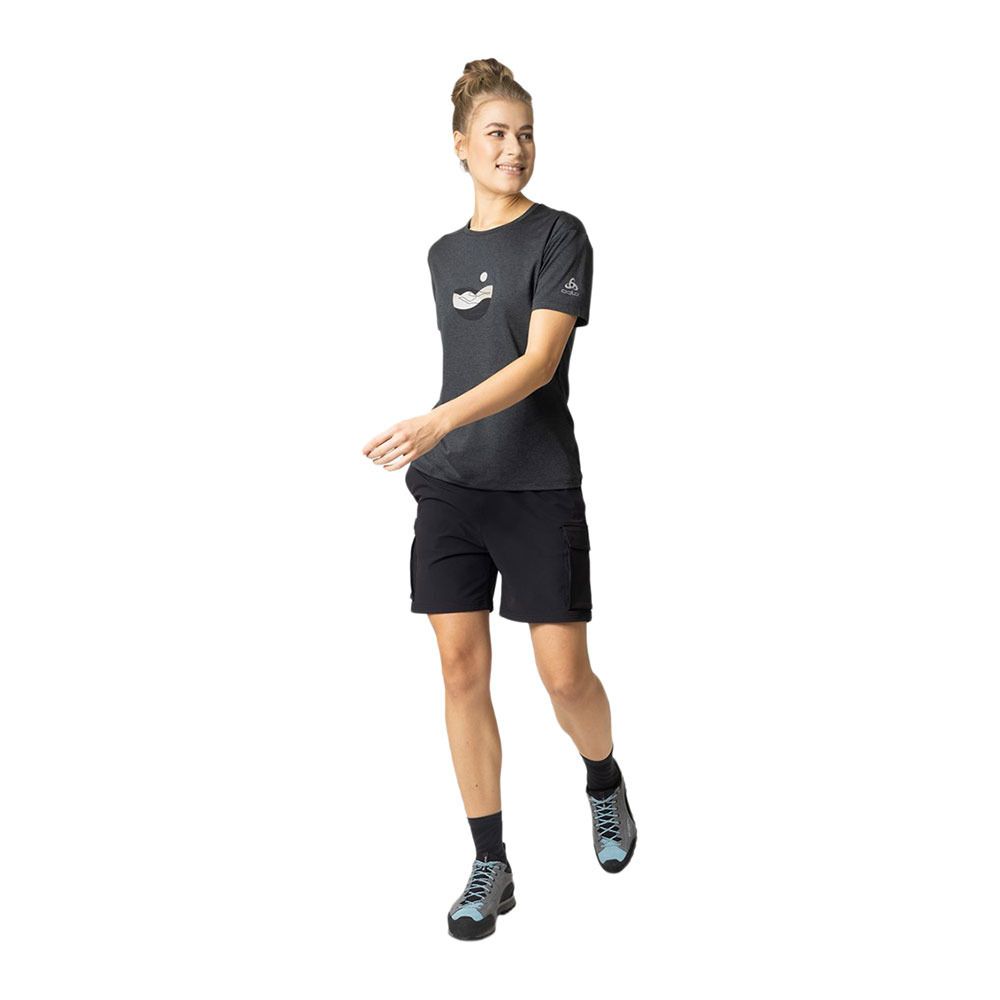 Odlo LEMA HILLS - Maillot Femme black melange
