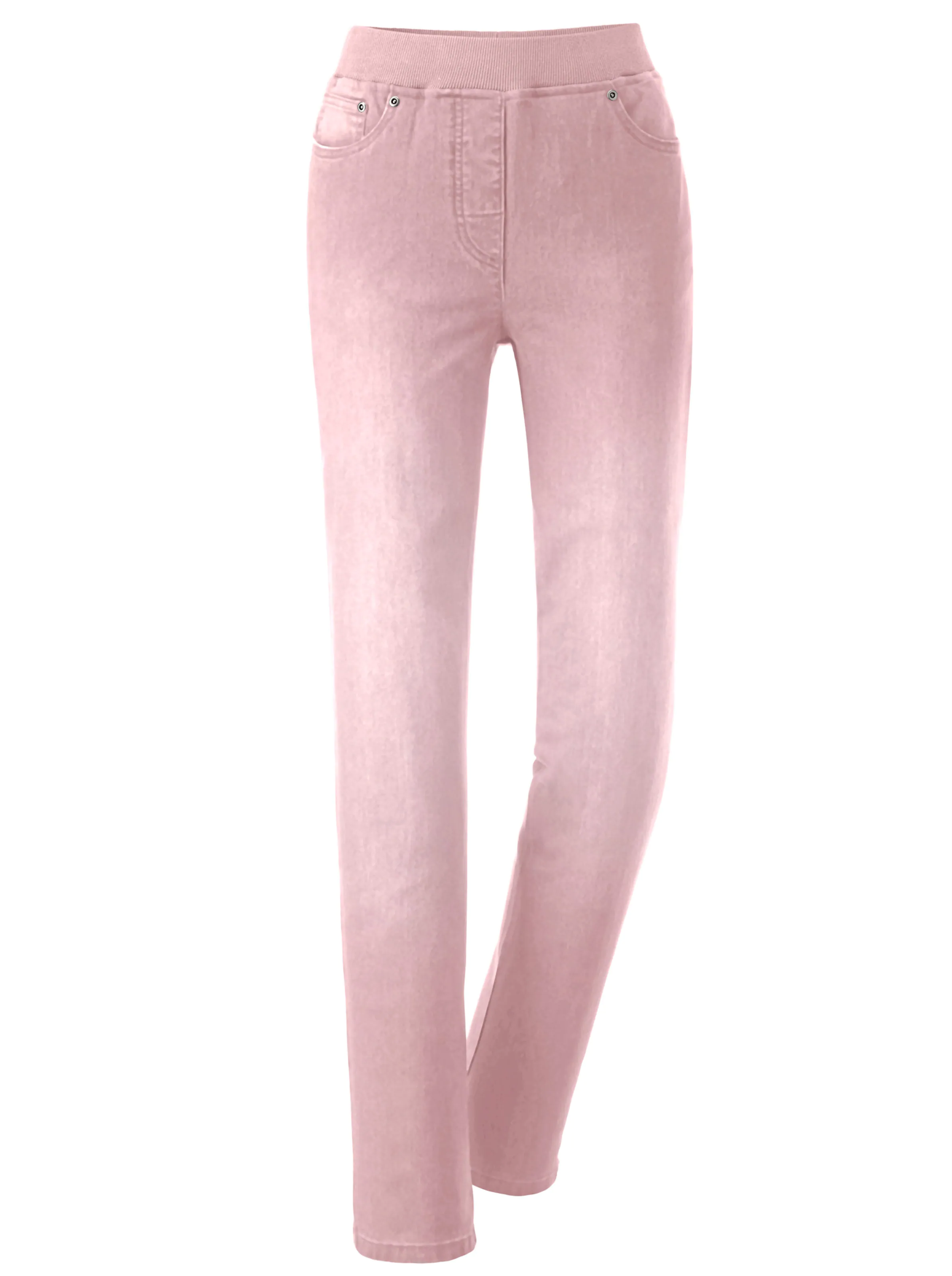 Schlupfjeans in rosé