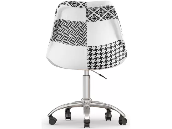 Chaise de Bureau Pivotante - Tissu Patchwork - Sam Multicolore
