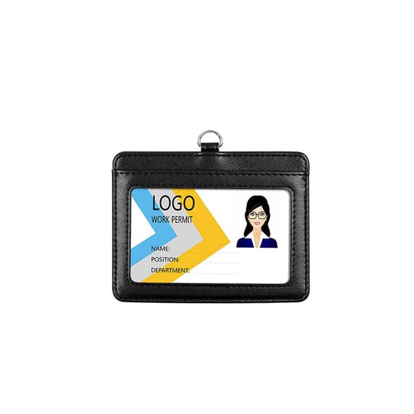INF RFID-blokkeringsmerkeholder med uttrekkbar spole Sort Model 1