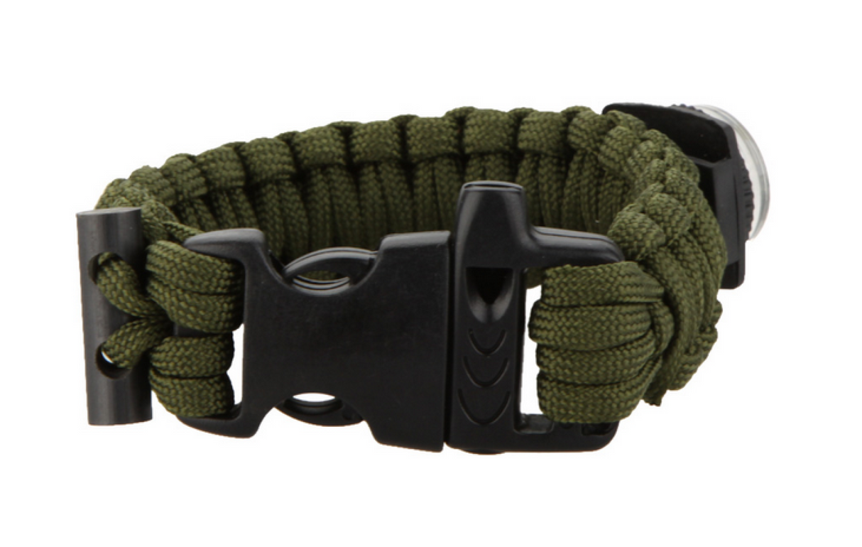 Milrab<br>Survival Bracelet m/ Fire Starter & Compass
