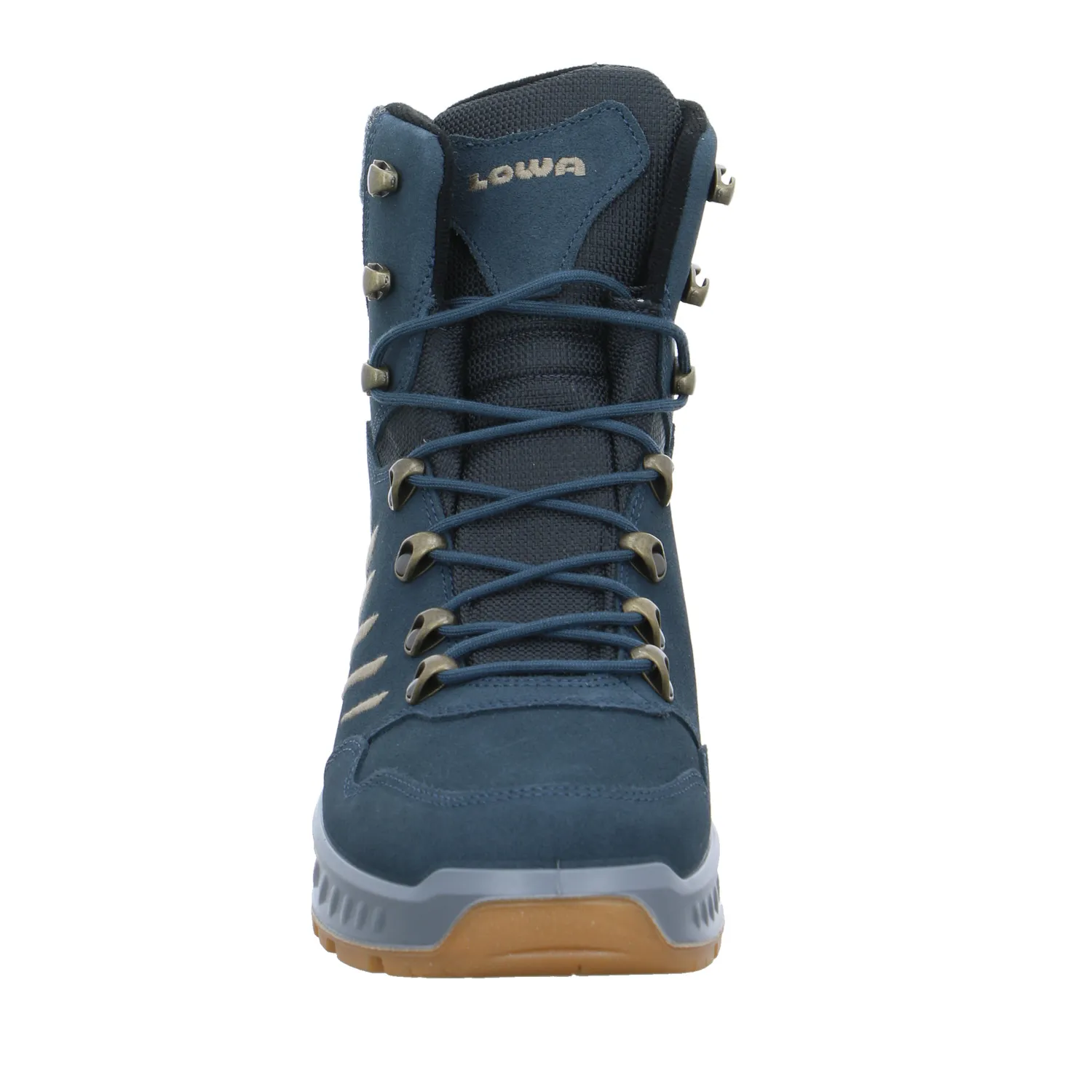 LOWA Snowboots Blau Leder