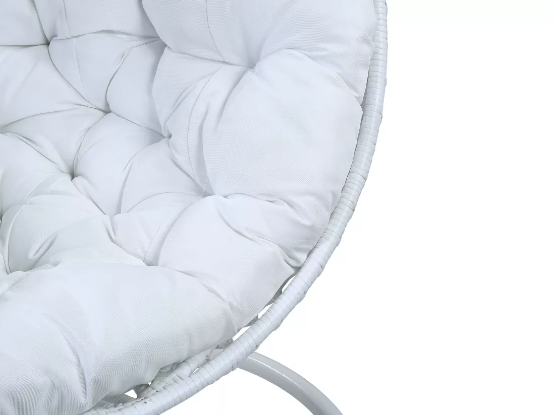 Fauteuil suspendu en résine tressée - Blanc - BONTOC de MYLIA