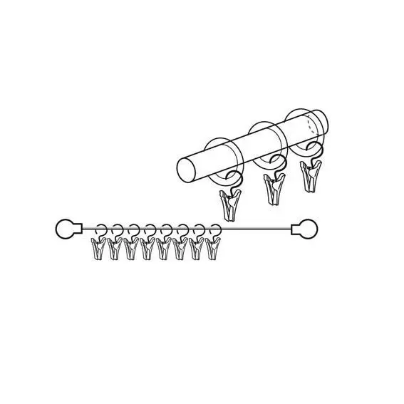 Lot de 8 pinces argent