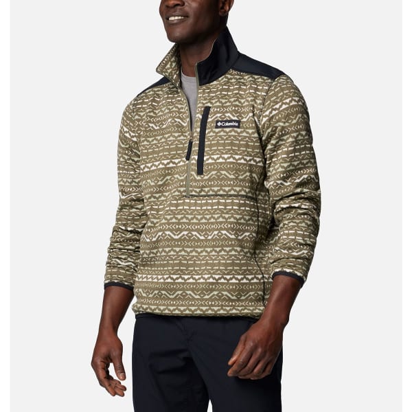 Sweat polaire randonnée COLUMBIA SWEATER WEATHER PRINTED HALF ZIP II DARK STONE MADRAS MULTI
