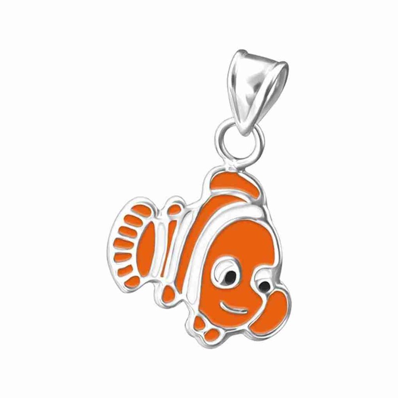 Collier poisson éxotique en argent 925/1000